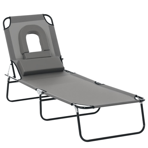 Outsunny folding sun lounger - sun,