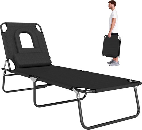 Stylish folding garden lounger - folding,