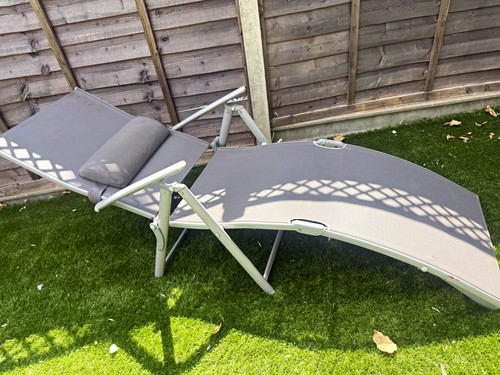 Grey foldable reclining sun - foldable,
