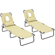 Outsunny Folding Sun Lounger
