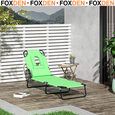 Folding Sun Lounger with Face