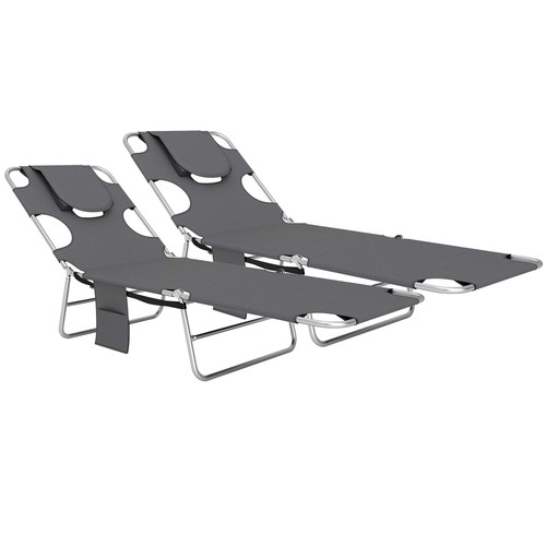 Foldable sun lounger set - sun,