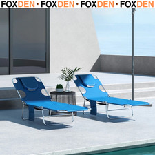 Set of 2 Foldable Sun Lounger