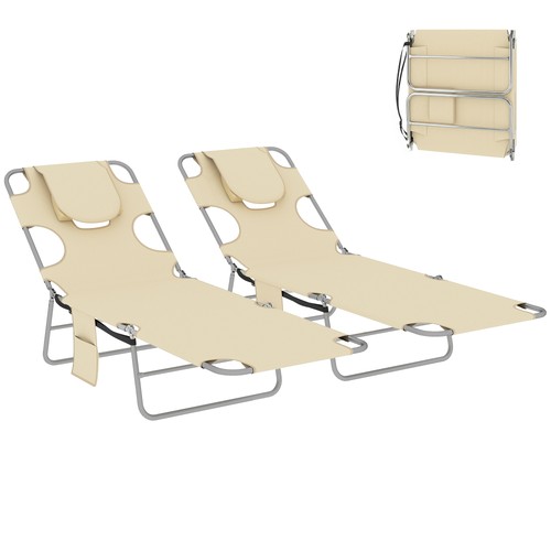 Outsunny sun loungers with - 2,