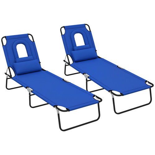 Outsunny folding sun lounger - outsunny,