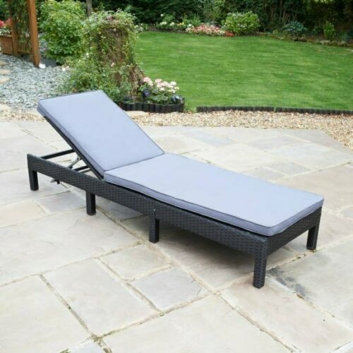 Garden patio rattan sunbed - garden,