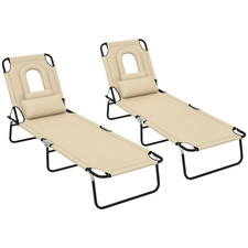 Outsunny Folding Sun Lounger