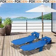 2 Pieces Foldable Sun Lounger