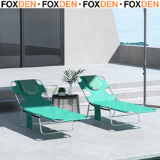 Set of 2 Foldable Sun Lounger