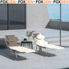 Set of 2 Foldable Sun Lounger