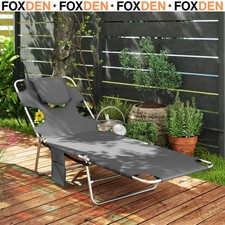 Foldable Sun Lounger Set of 2