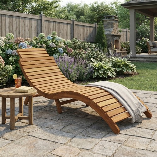 Durable curved design acacia - design,