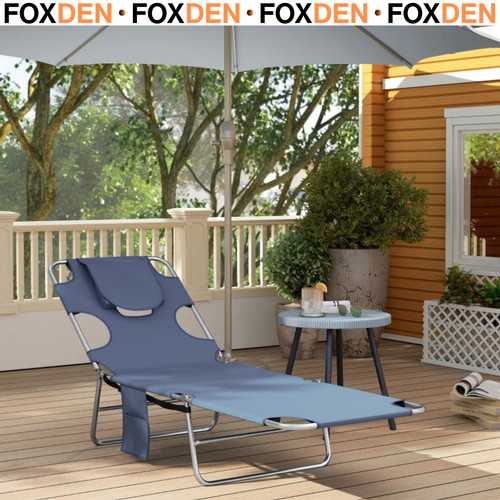 Sun lounger with reading - lounger, hole