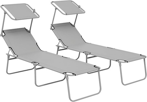 Outsunny sun lounger with - outsunny,