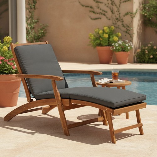 Rattan sun lounger - rattan,