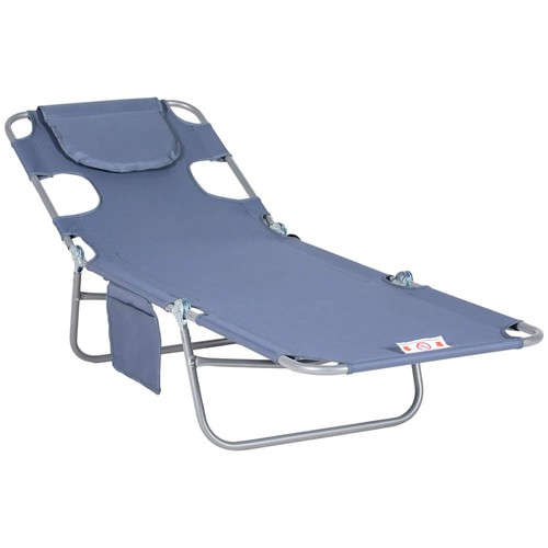 Outsunny foldable sun lounger - foldable,