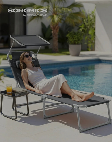 Sun lounger with sunshader - lounger,