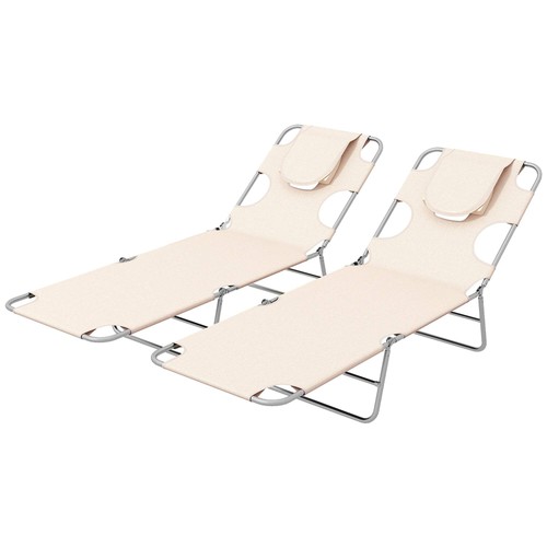 Outsunny foldable sun lounger - outsunny,