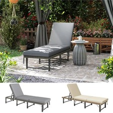 Rattan Sun Lounger Foldable