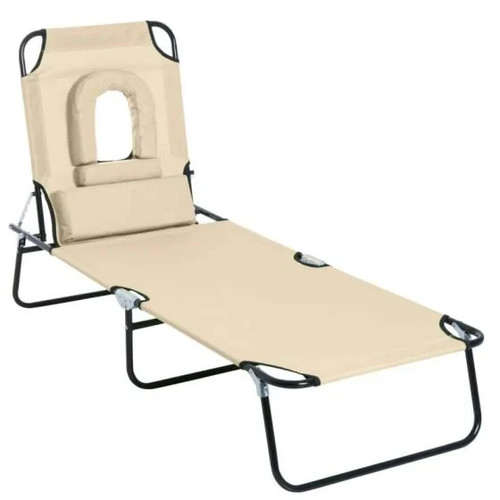Outsunny folding sun - folding, lounger